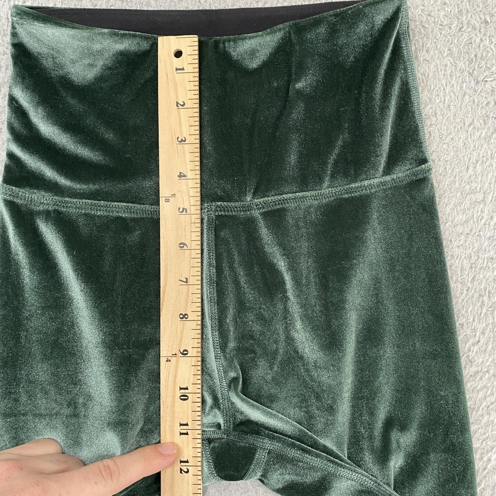 Beyond Yoga Leggings Womens Small Green Velvet High Rise Stretch Activewear USA - Picture 5 of 13